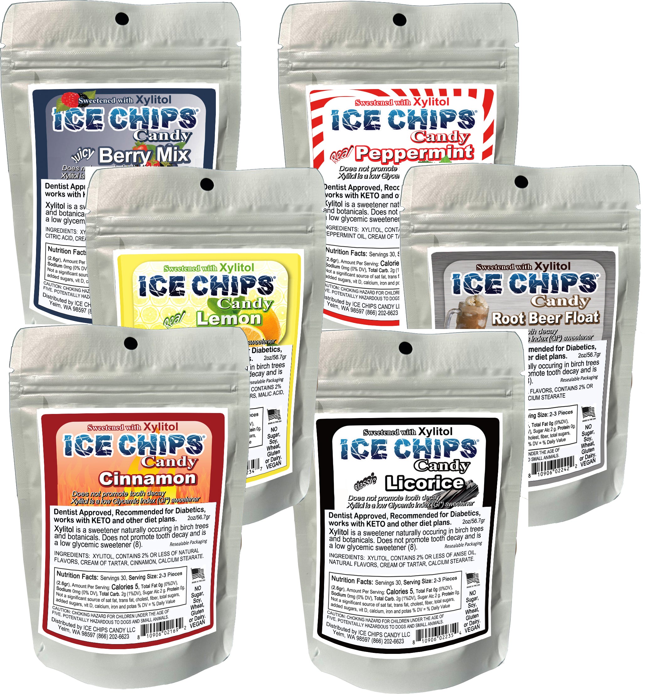 ICE CHIPS® Mix 'n Match 6-Pack 2 oz. Pouches