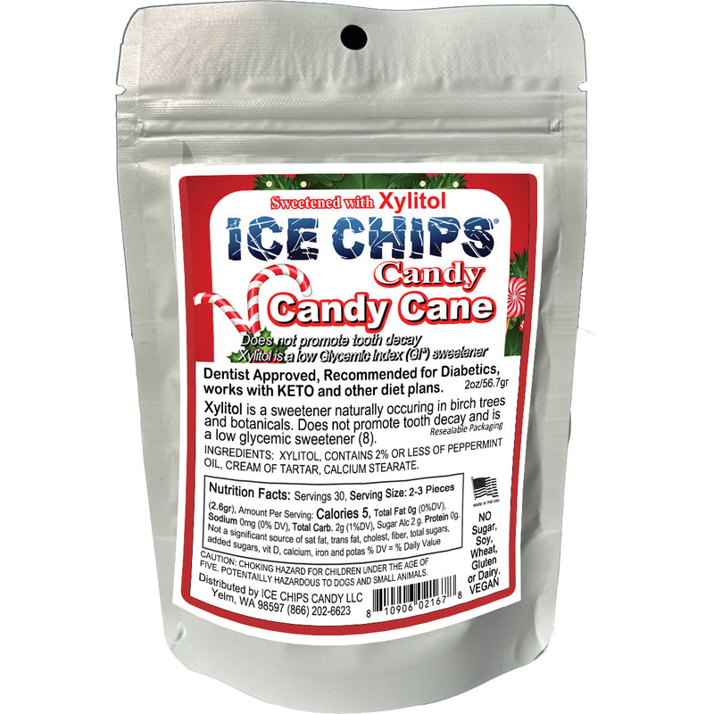 ICE CHIPS® Candy Cane Xylitol Candy