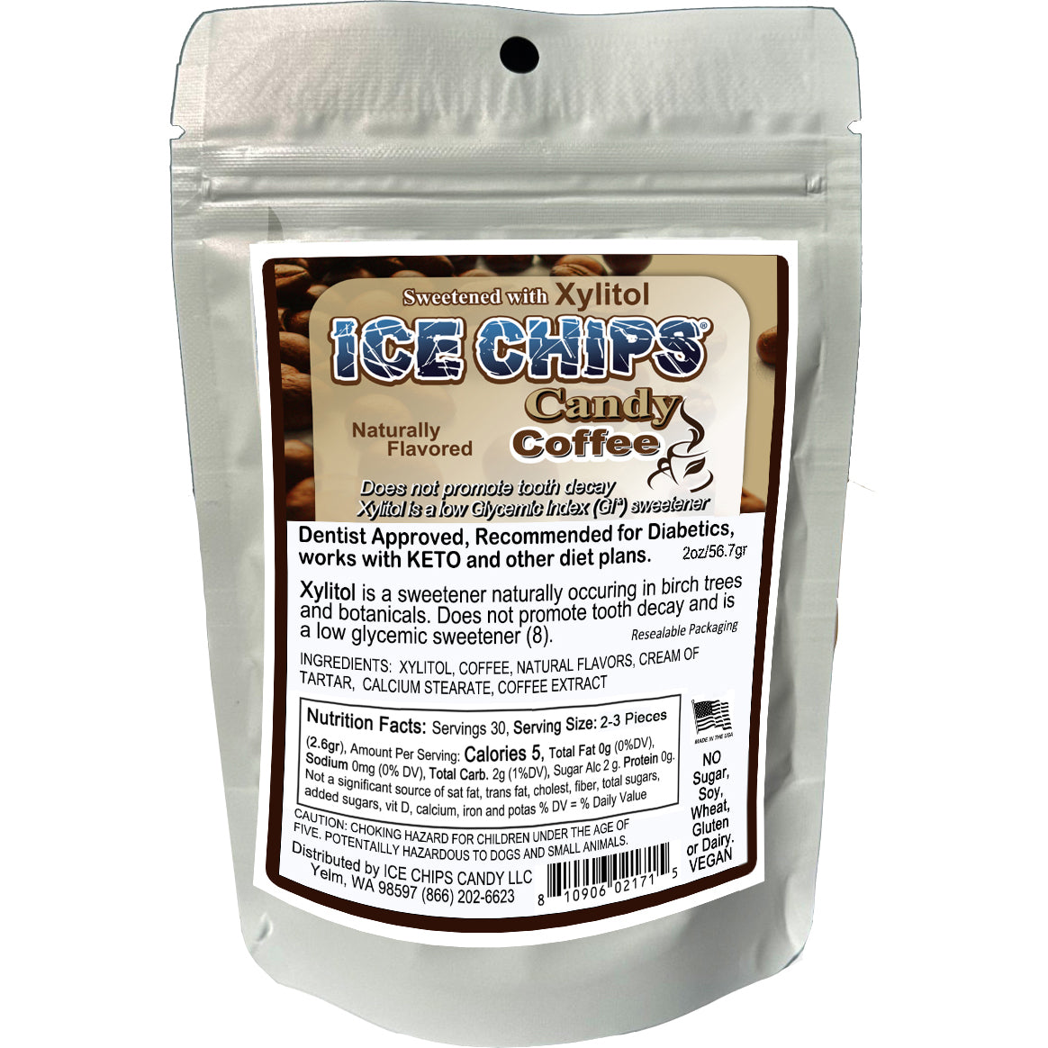 ICE CHIPS® Coffee Xylitol Candy
