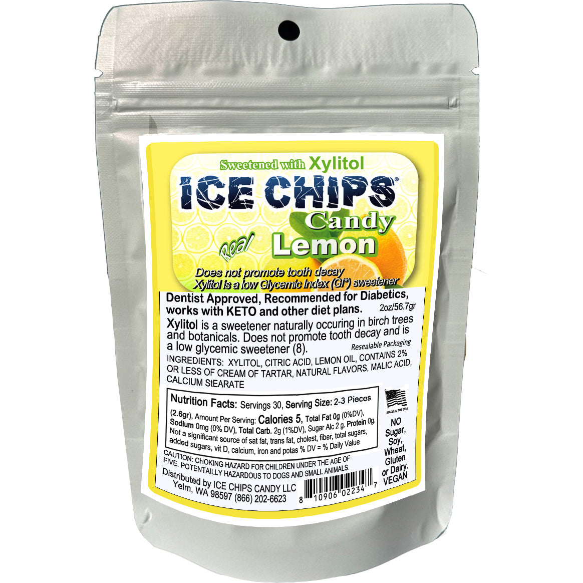 ICE CHIPS® Lemon Xylitol Candy