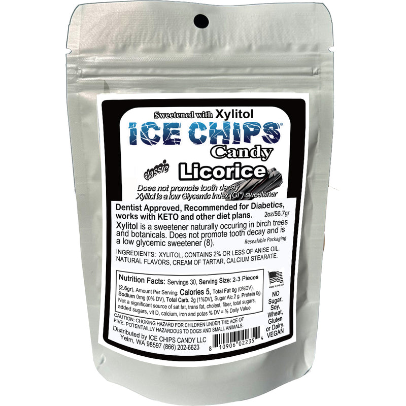 ICE CHIPS® Licorice Xylitol Candy