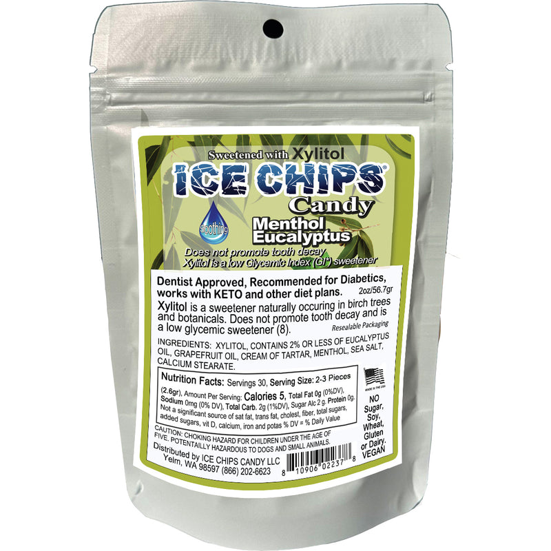 ICE CHIPS® Menthol Eucalyptus Xylitol Candy