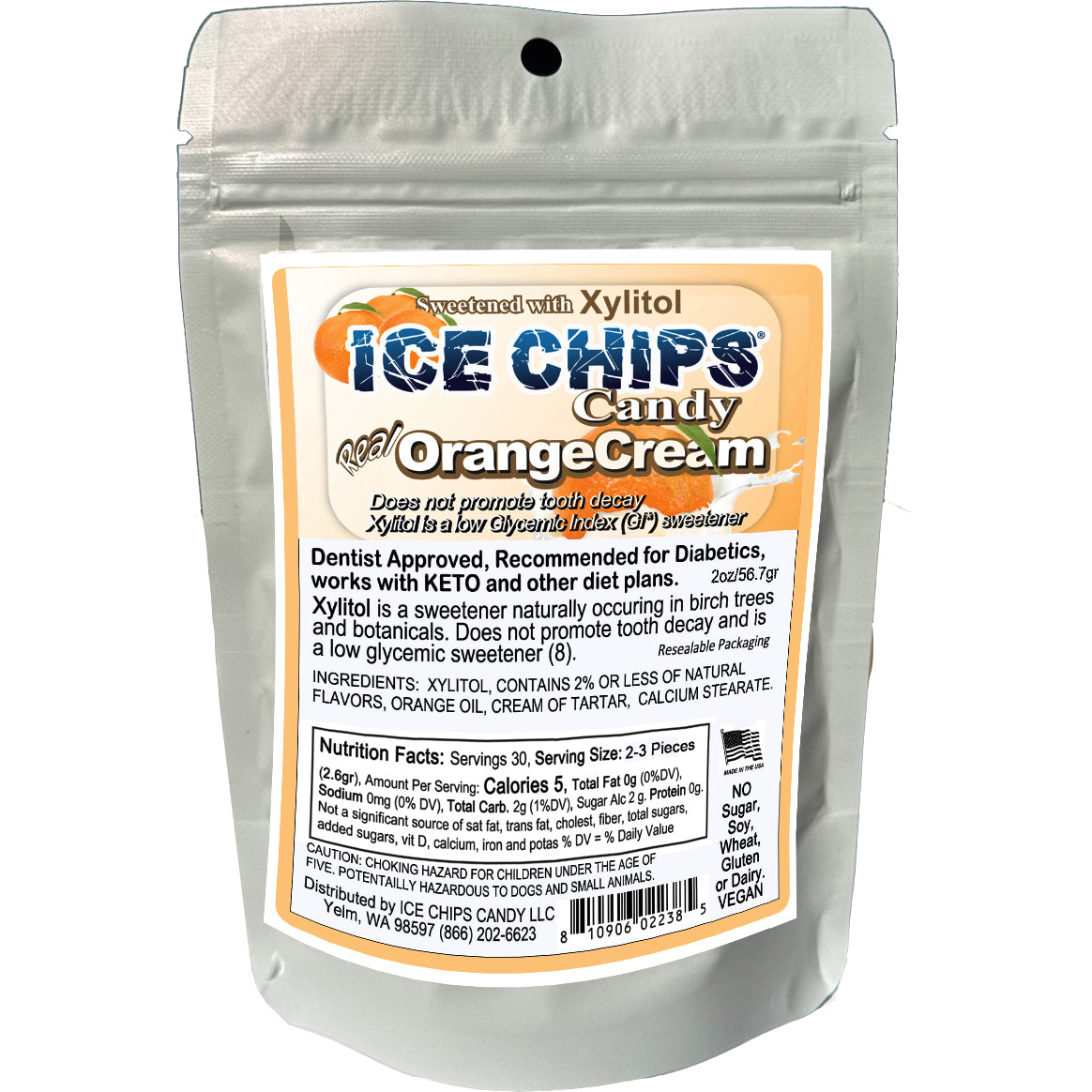 ICE CHIPS® Orange Cream Xylitol Candy
