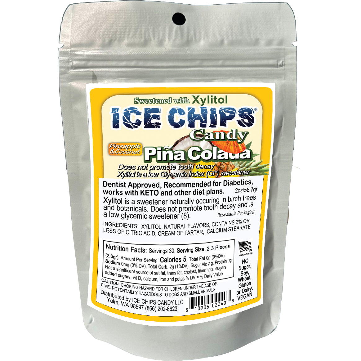 ICE CHIPS® Pina Colada Xylitol Candy