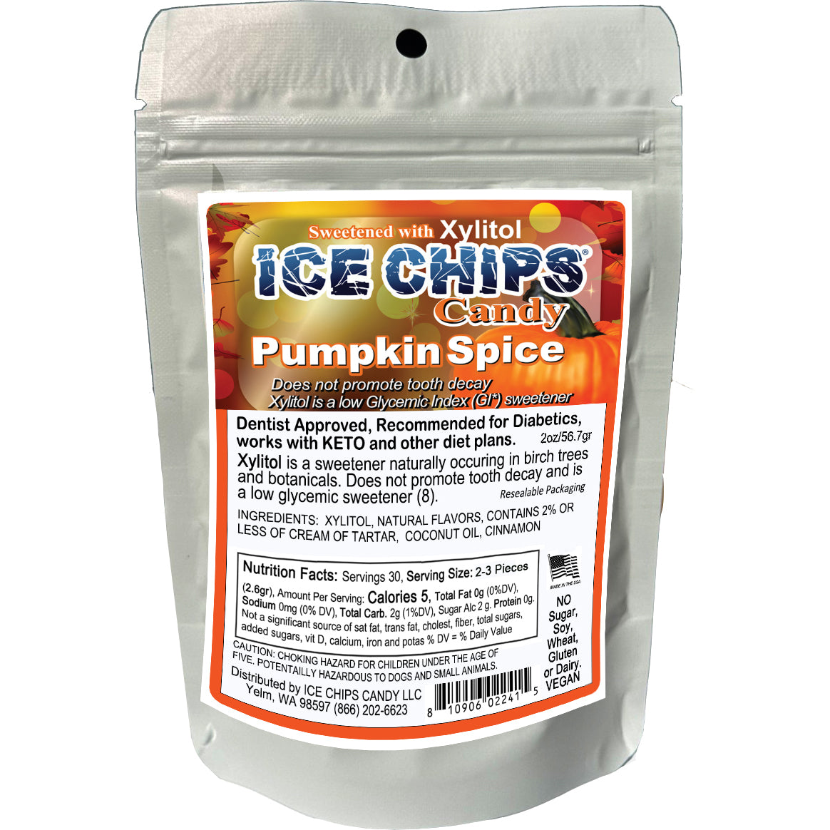ICE CHIPS® Pumpkin Spice Xylitol Candy