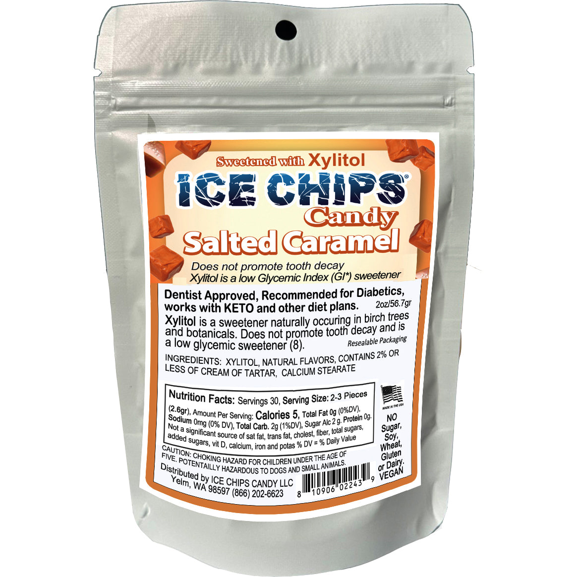 ICE CHIPS® Salted Caramel Xylitol Candy