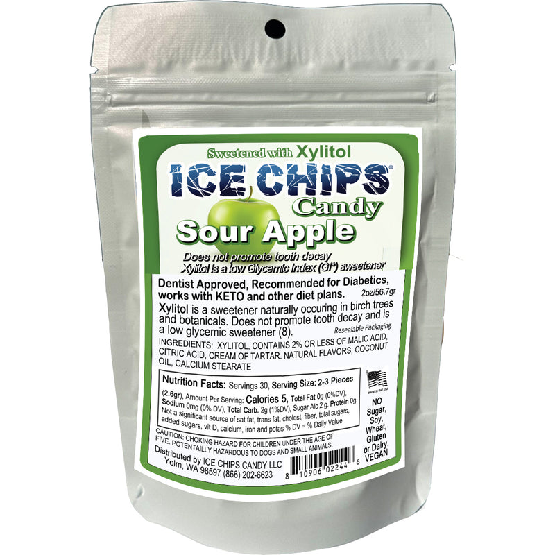 ICE CHIPS® Sour Apple Xylitol Candy