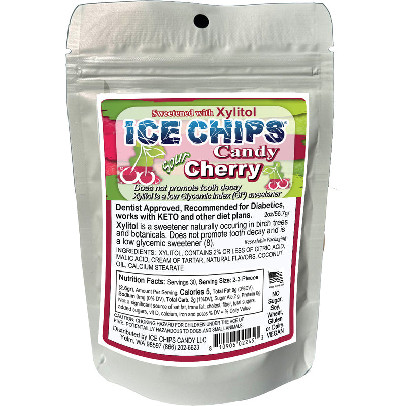 ICE CHIPS® Sour Cherry Xylitol Candy