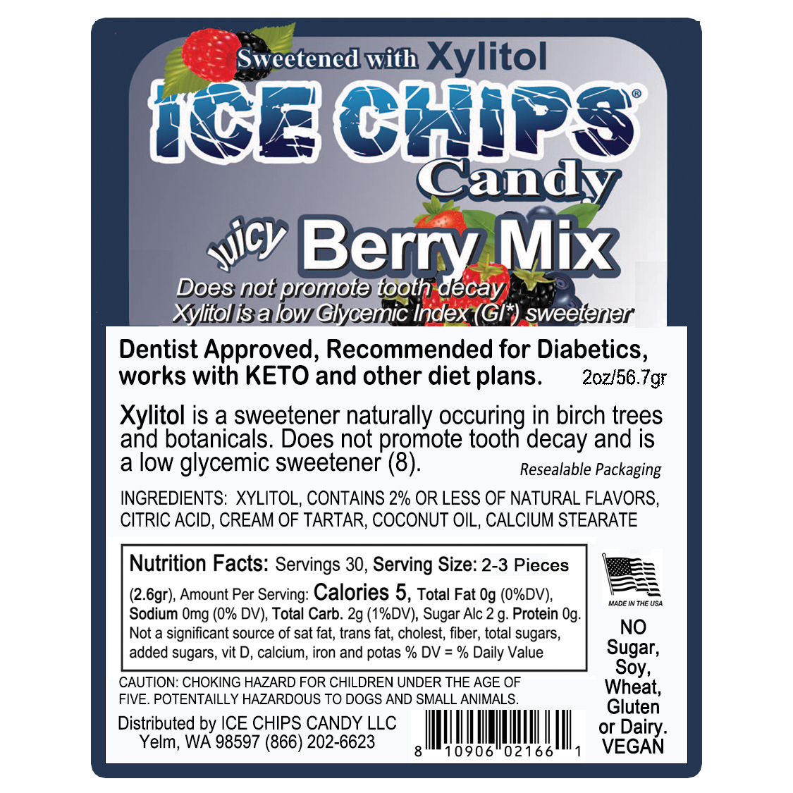 Berry Mix 2 oz. Pouch Label