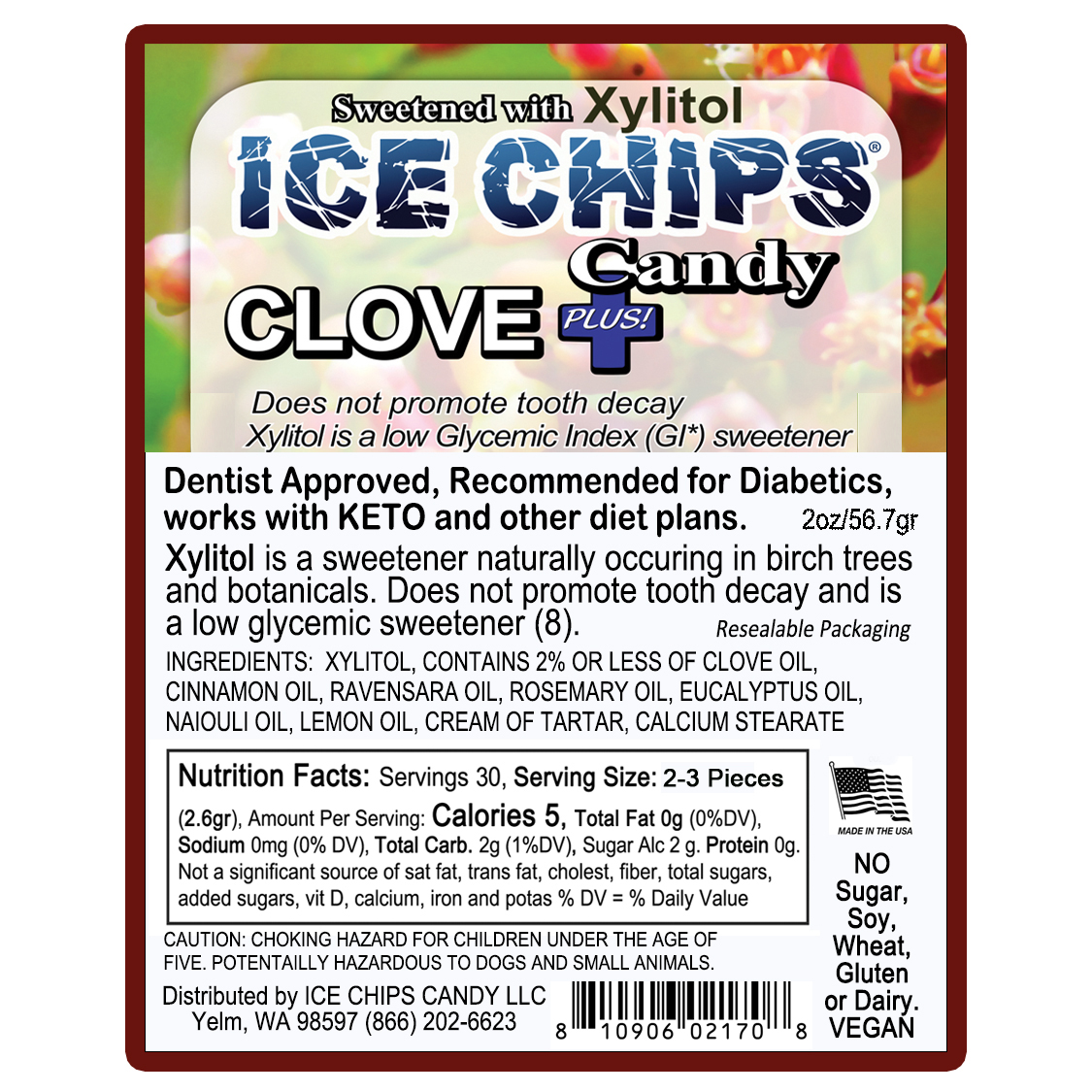 ICE CHIPS® Clove Plus Xylitol Candy