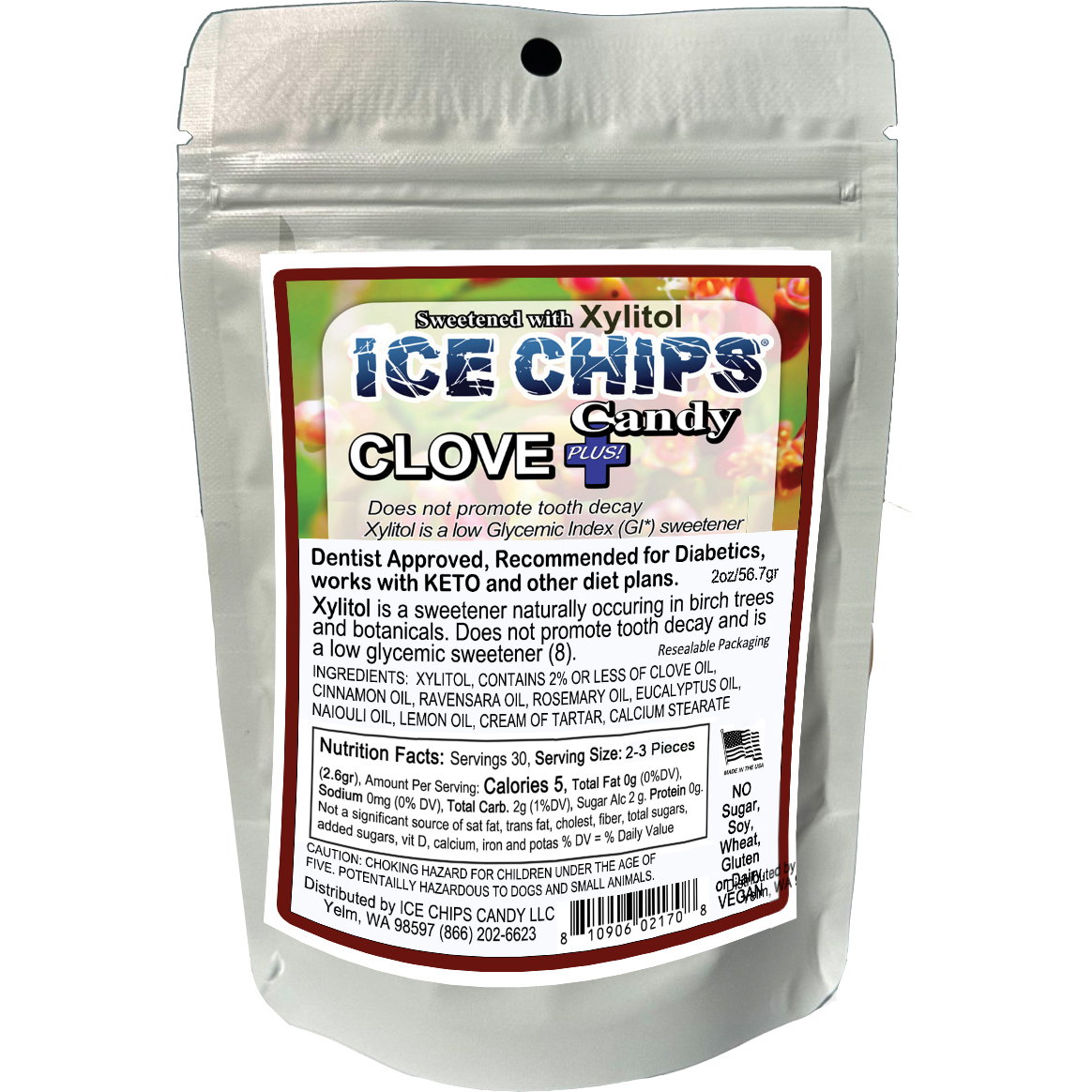 ICE CHIPS® Clove Plus Xylitol Candy