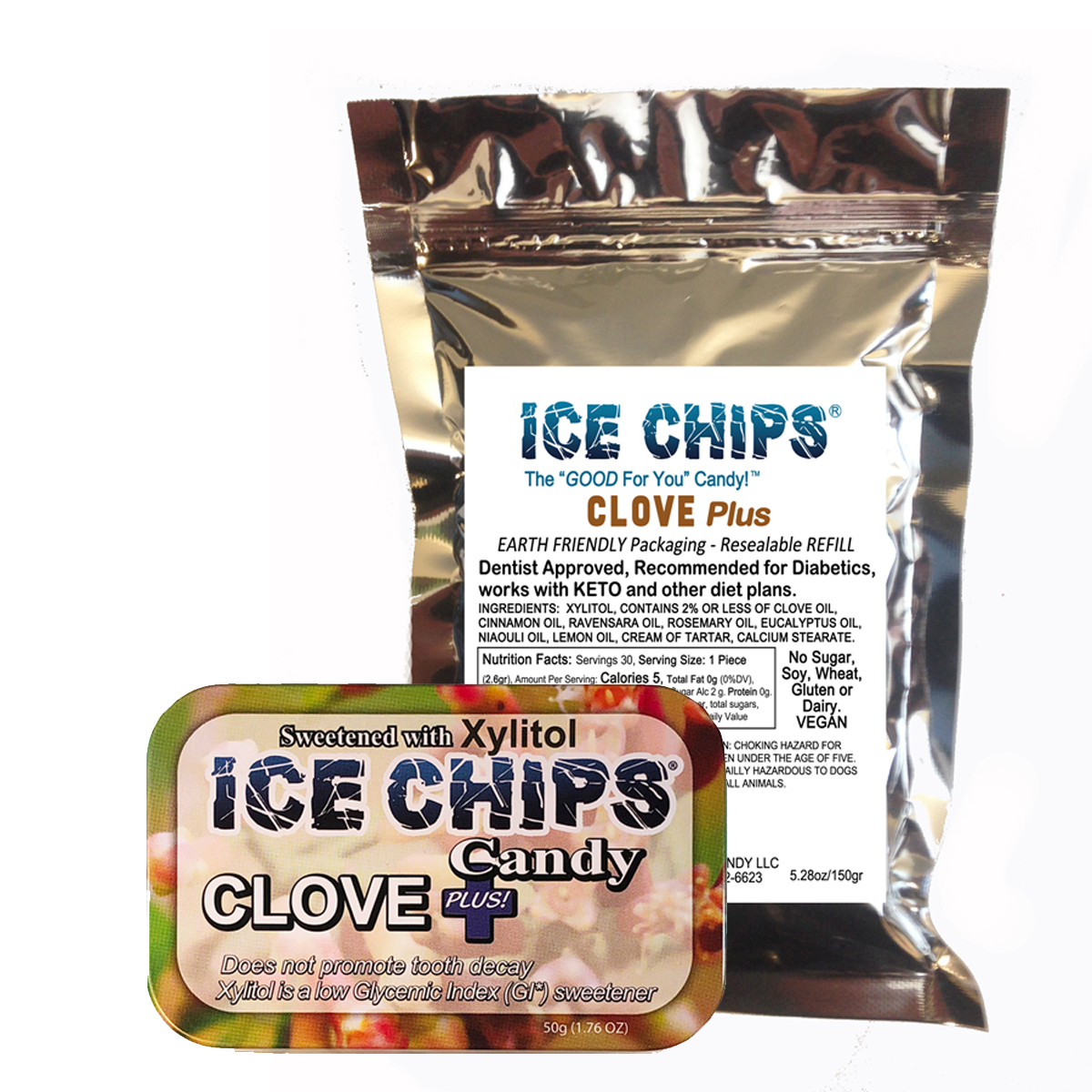 Ice Chips Candy - ICE CHIPS® Clove Plus Xylitol Candy